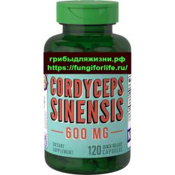 Кордицепс Китайский (Cordyceps Sinensis) 600 мг № 120 капсул быстрого действия