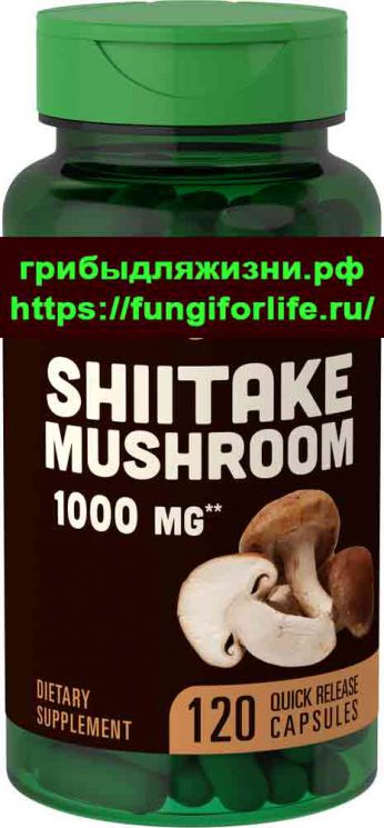 Шиитаке / Shiitake (Lentinula edodes) 1000 мг 120 капс. 2 290 руб. Звоните сейчас +7 911 928-13-66