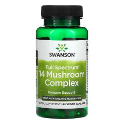Swanson, Full Spectrum, комплекс из 14 грибов, 60 растительных капсул